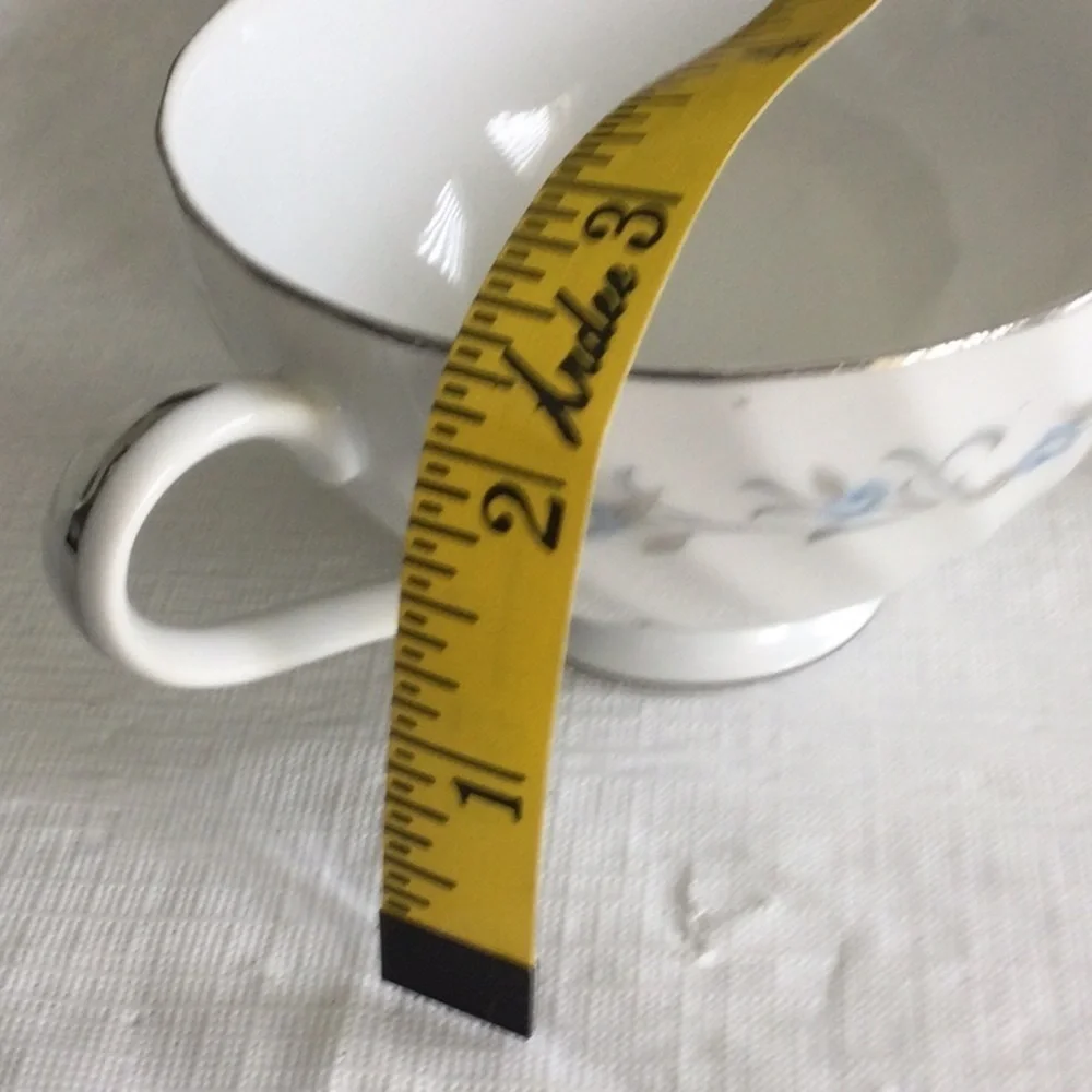 Sophisticated White and Blue Cup & Saucer